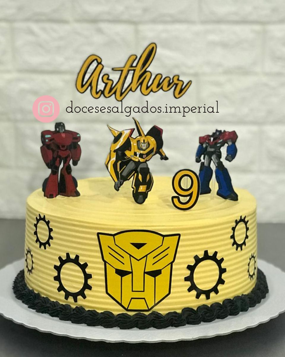 Bolo Decorado Transformers