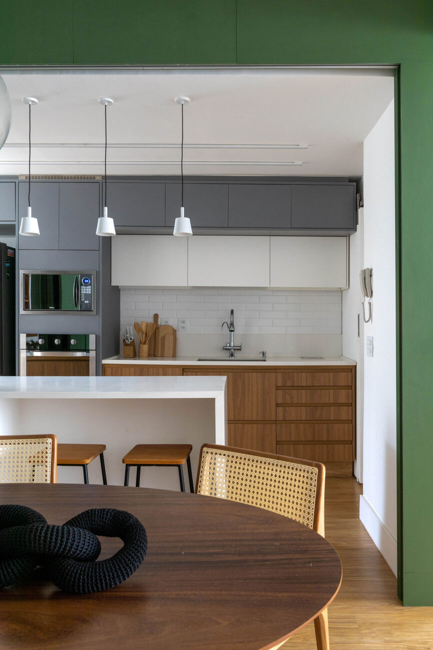 White Kitchen with Wood