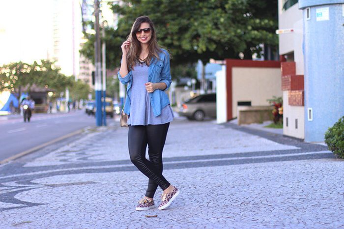 Look com Tenis Onca