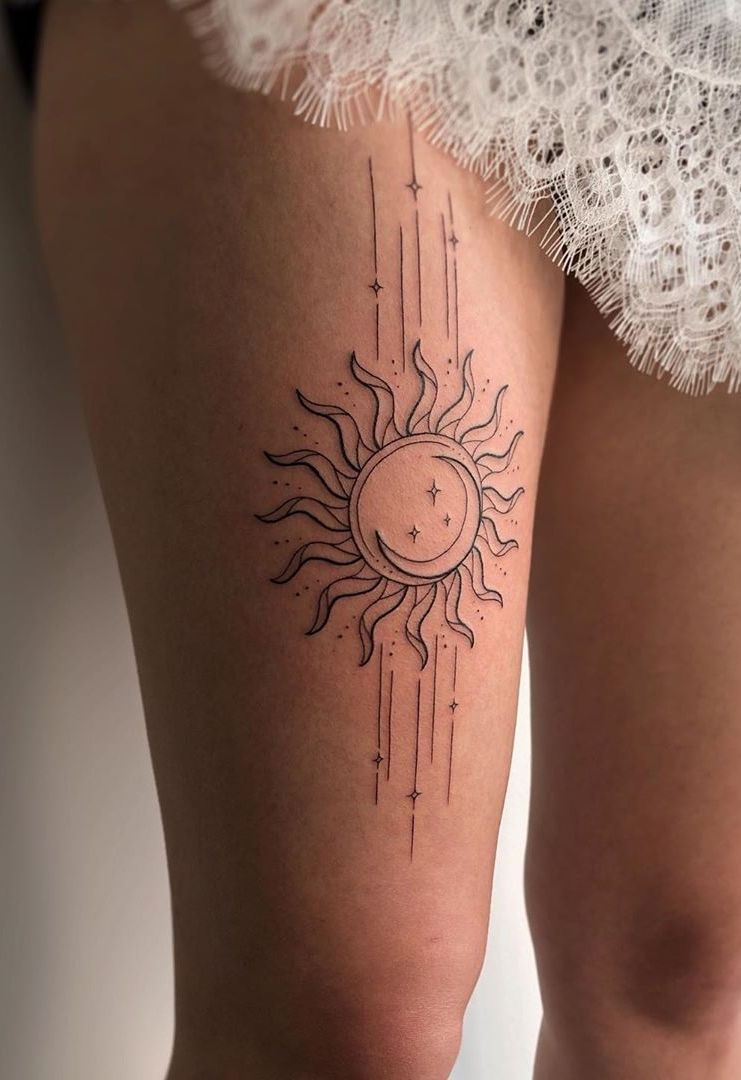 Tatuagem De Sol E Lua