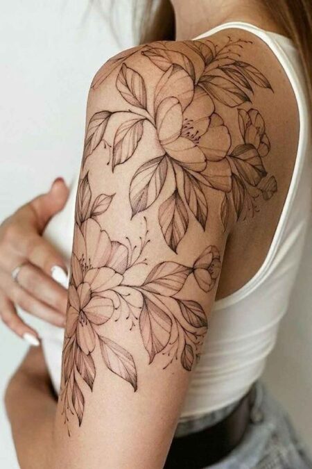 tatuagem-feminina-floral