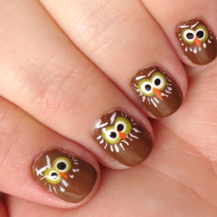 Owl Decorated Nail