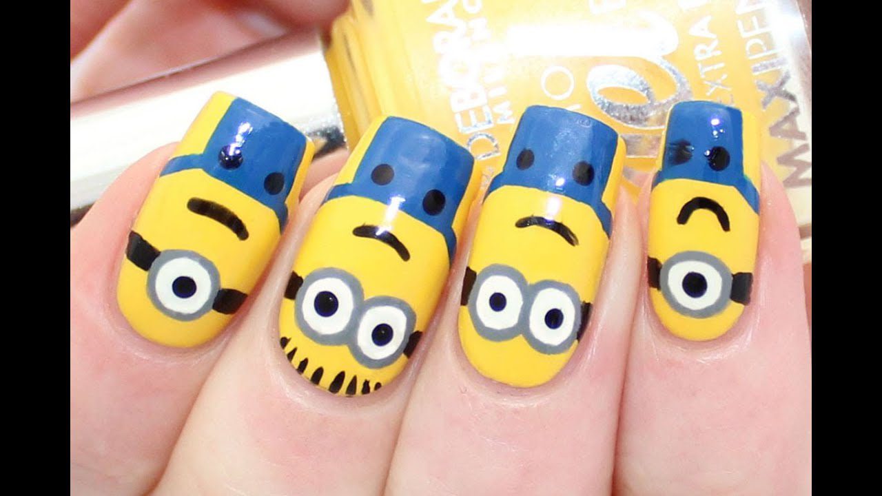 Minions Decorated Nail