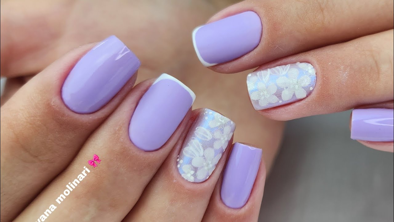 Unha Decorada Lilas