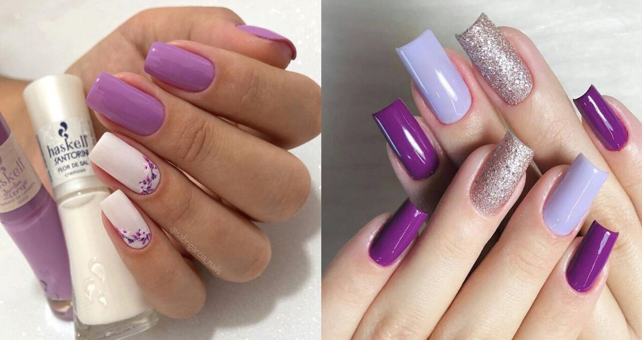 unhas-decoradas-lilas-e-branco