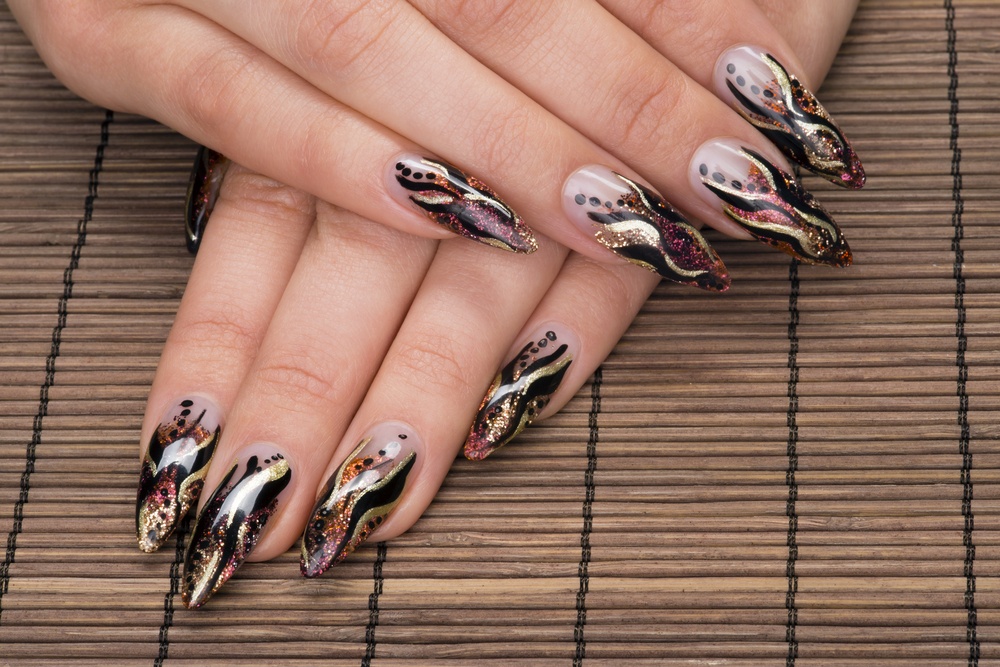 Unhas Stiletto Decoradas