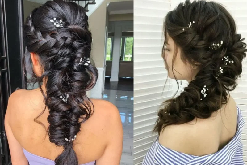 penteado madrinha cabelo longo