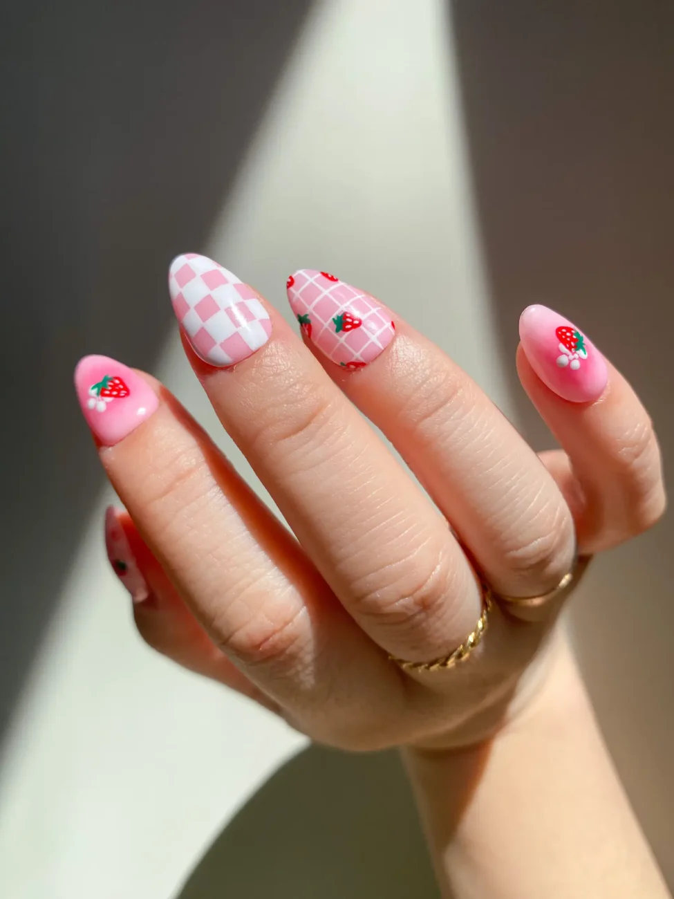 Strawberry Shortcake Nail Art