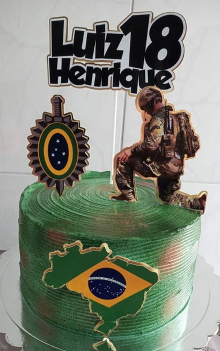 Bolo Decorado Exercito