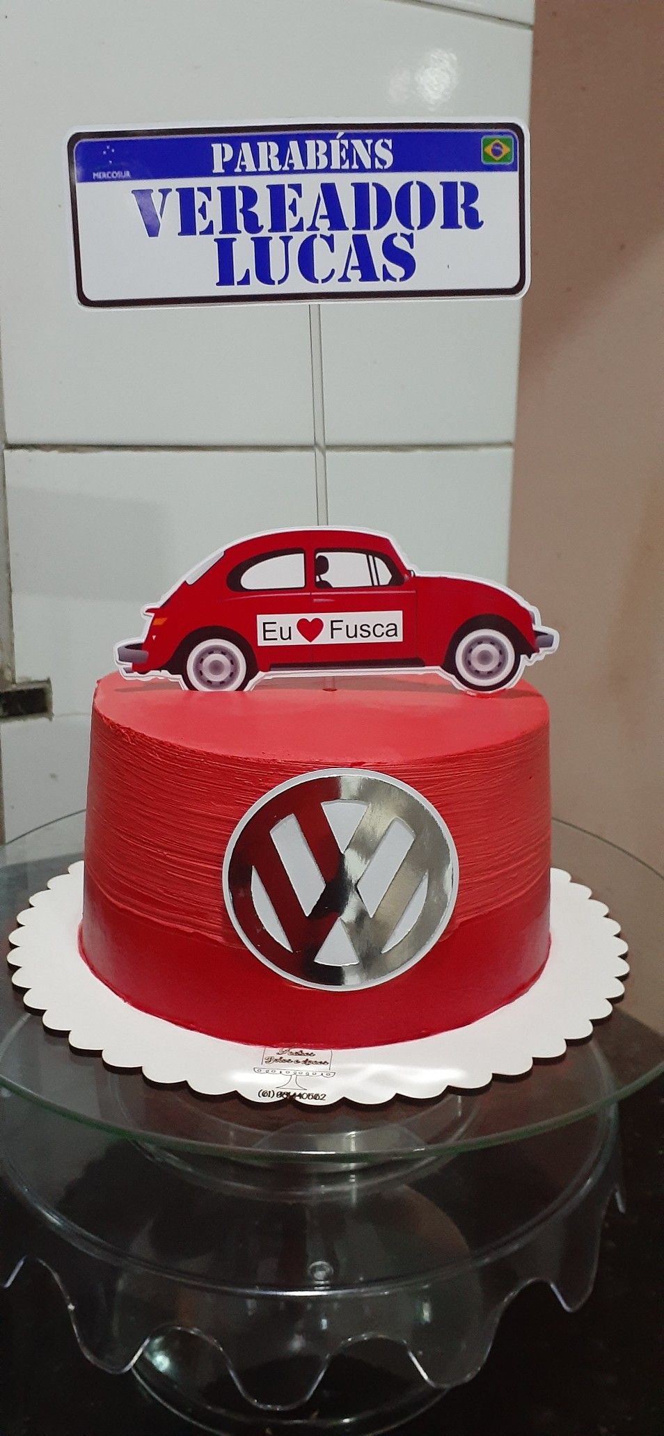 Bolo Decorado Volkswagen kombi fusca