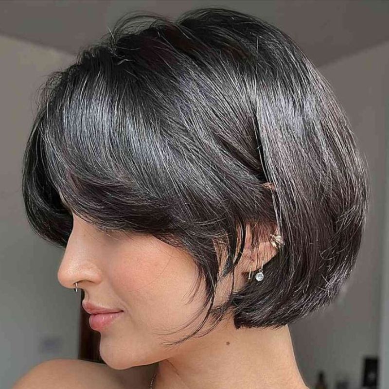 Cabelo Curto Feminino Liso