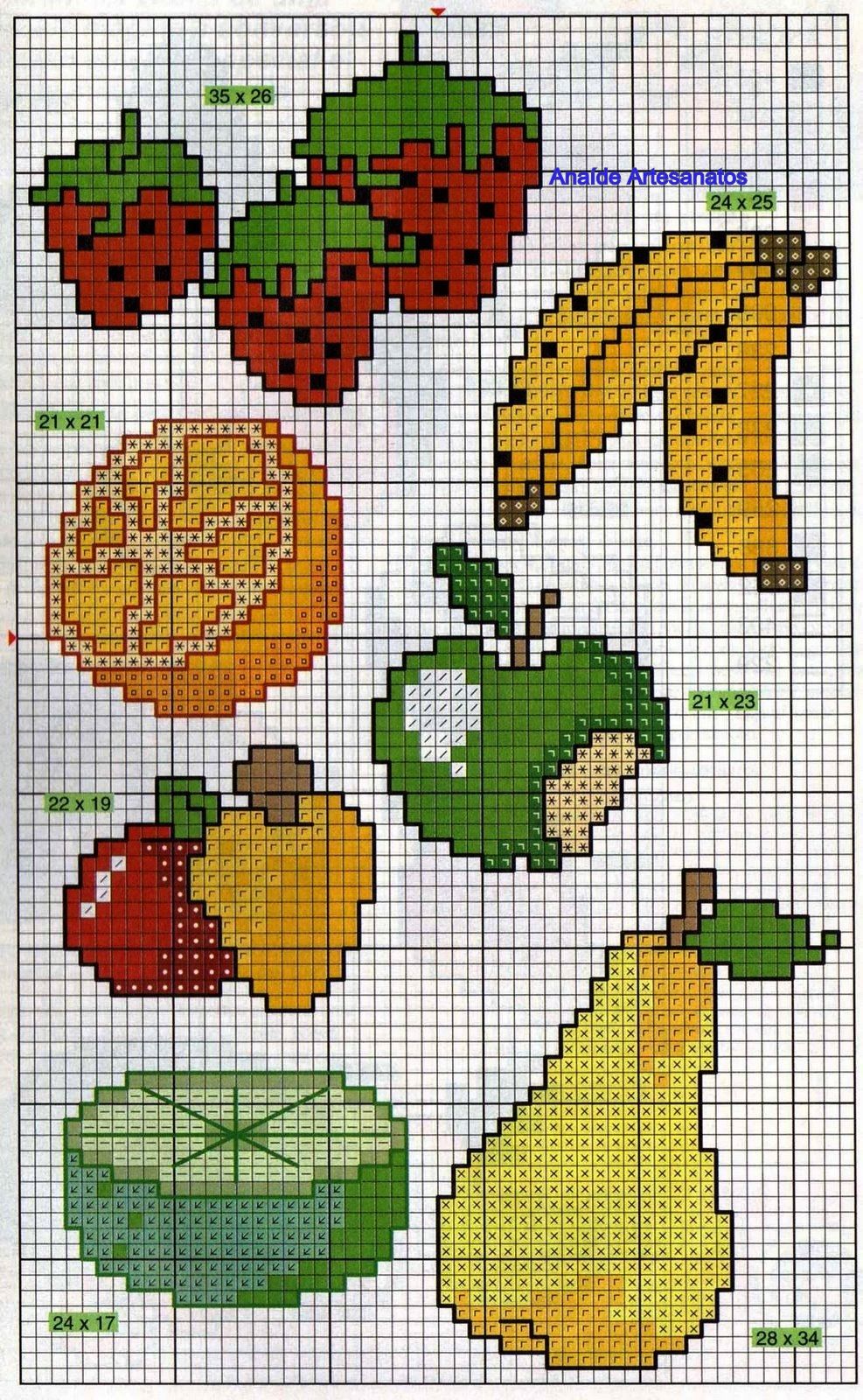 Graficos Frutas Em Ponto Cruz