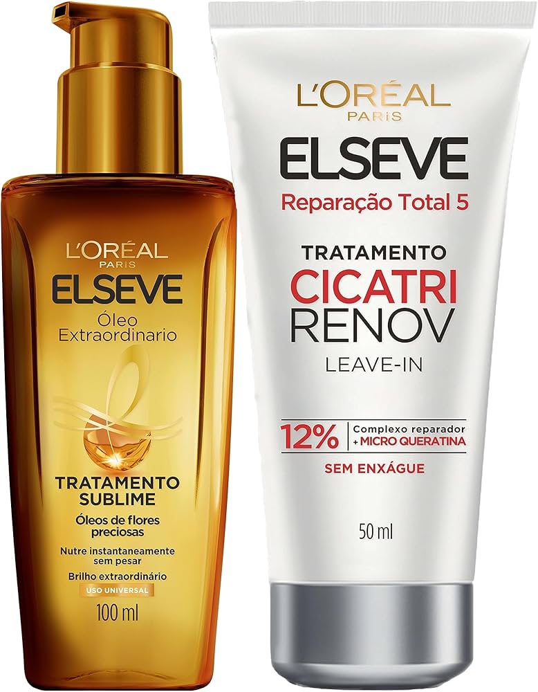 ELSEVE Kit Óleo Extraordinário L'Oréal Paris + Leave-In De Tratamento Cicatri Renov L'Oréal Paris