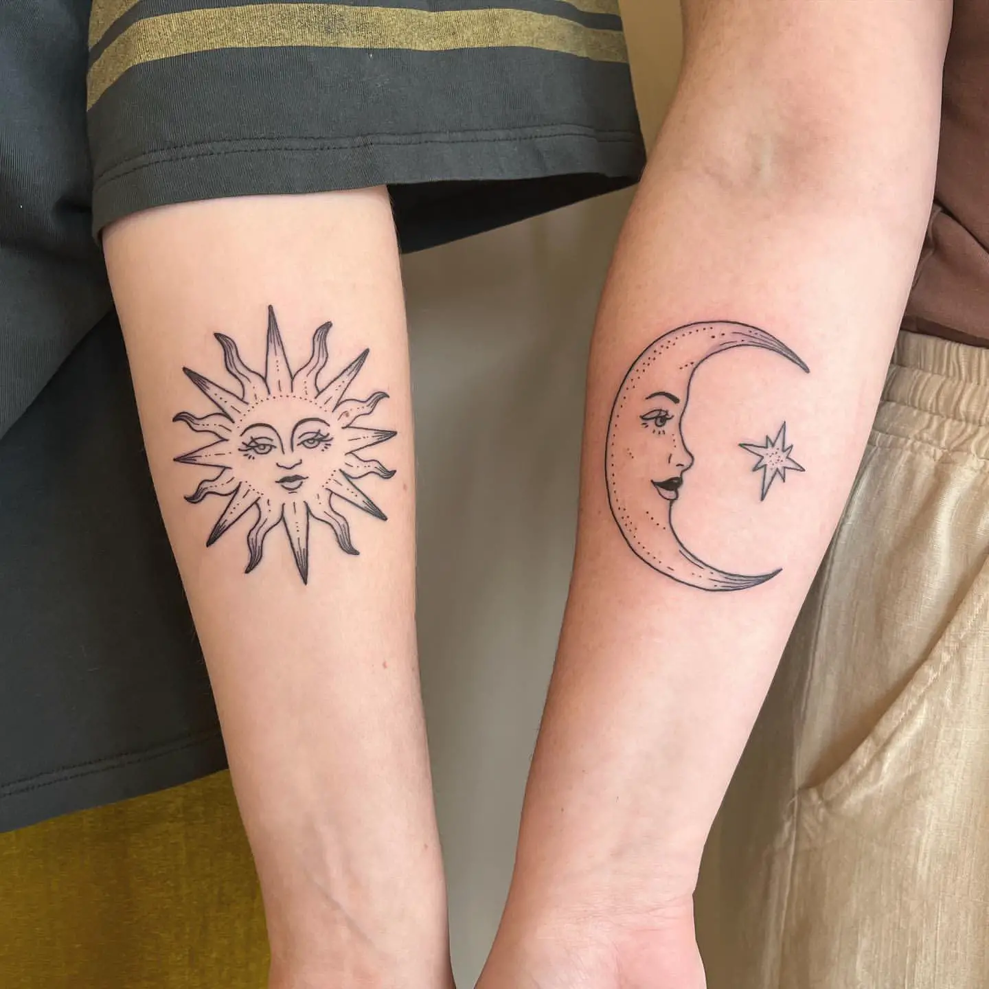 sun and moon tattoo