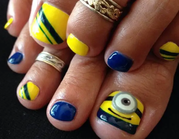 Minions Decorated Nail