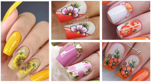 Unhas Decoradas De Flor