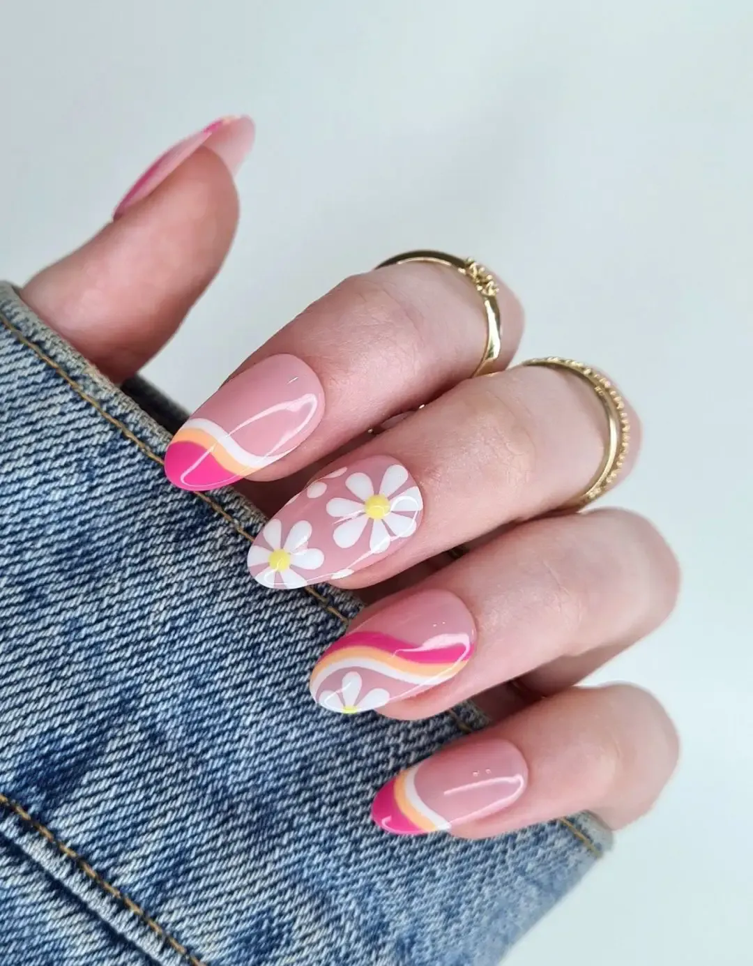 Pink Decorated Nails