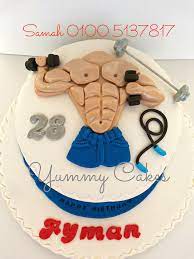 Bodybuilding Decorated Cake