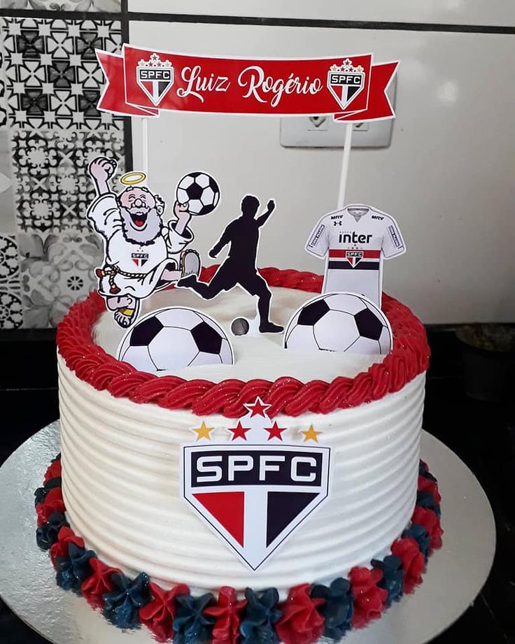 Bolo Decorado Sao Paulo Futebol