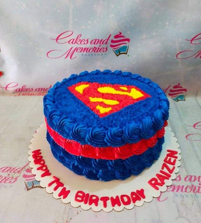 Superman decorated cake