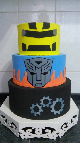 Bolo Decorado Transformers