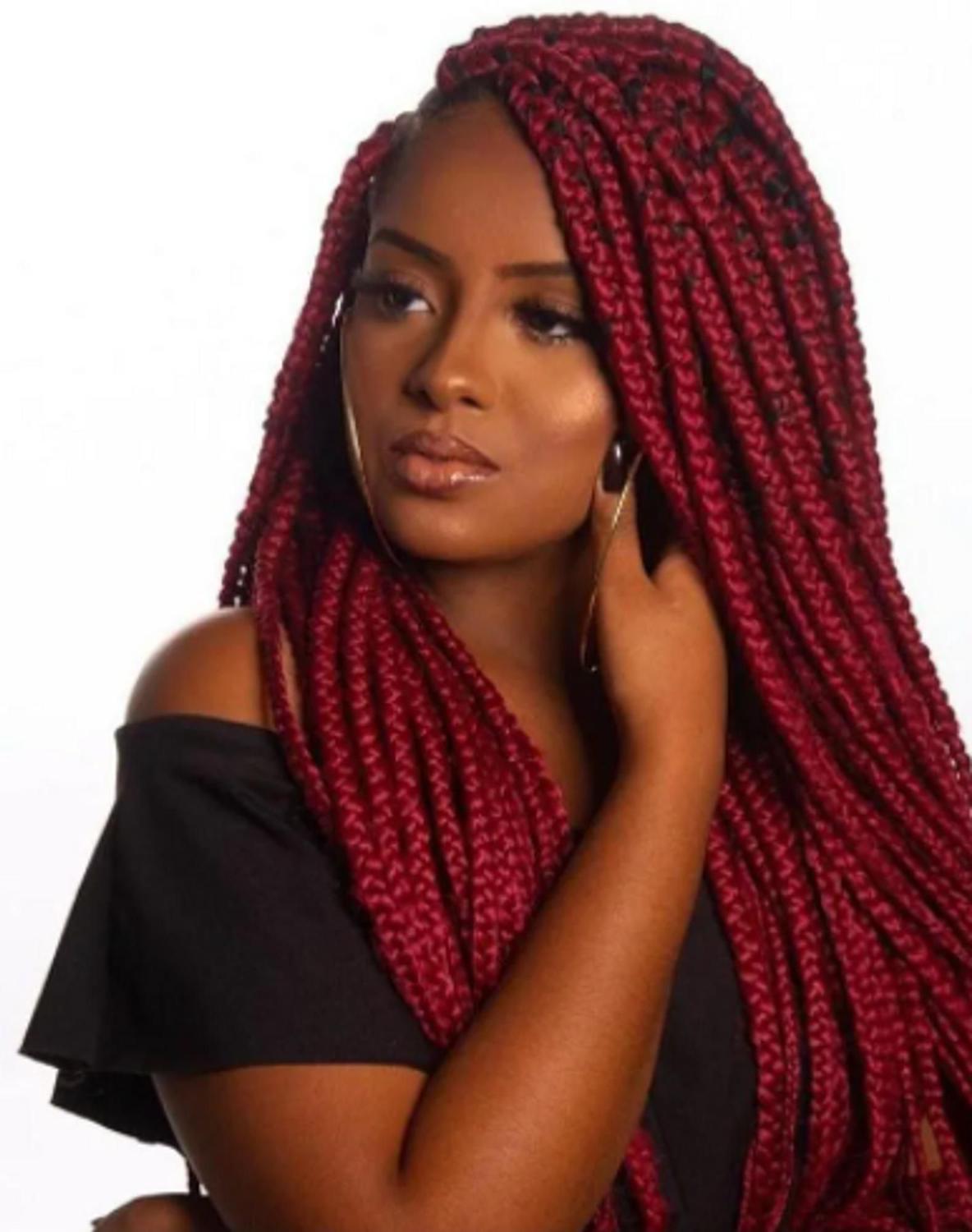 Box Braids Vermelho