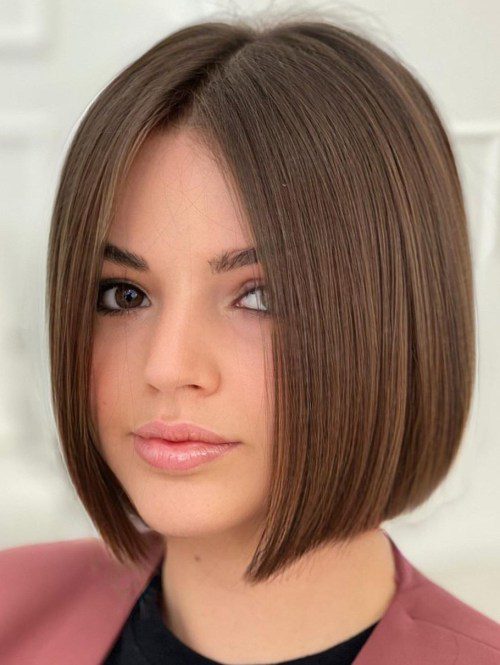 Bright Brunette With Short Hair