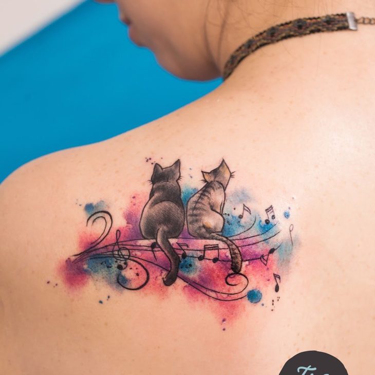 Tatuagem Feminina Gato