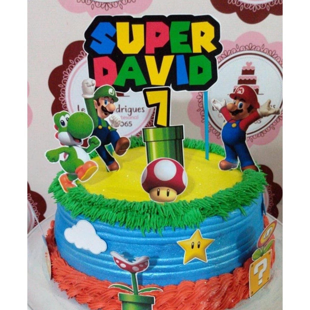 Bolo Decorado Mario Bros