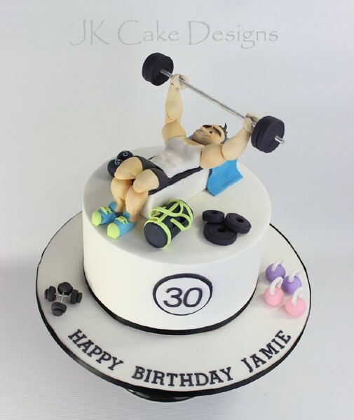 Bodybuilding Decorated Cake