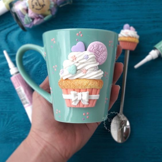 Caneca Decorada Com Biscuit