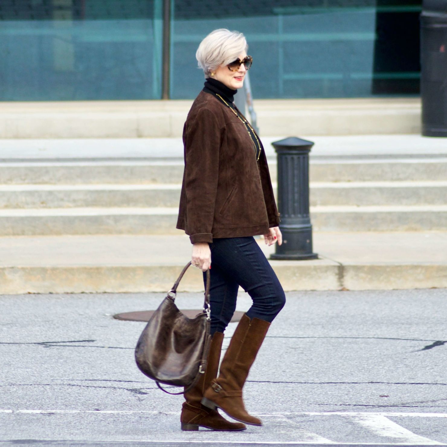 Fashion Look with suede boots