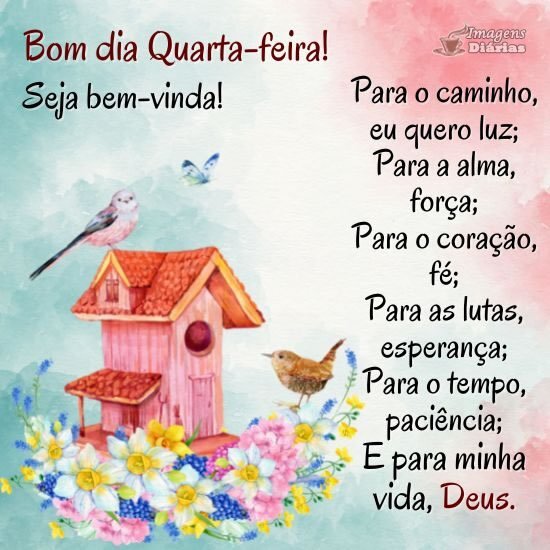 Mensagem De Bom Dia Quarta Feira