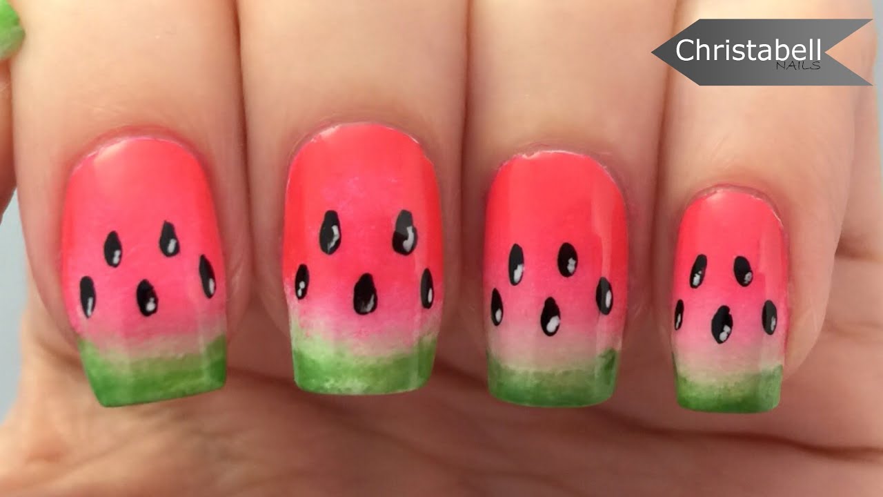 Watermelon Decorated Nail