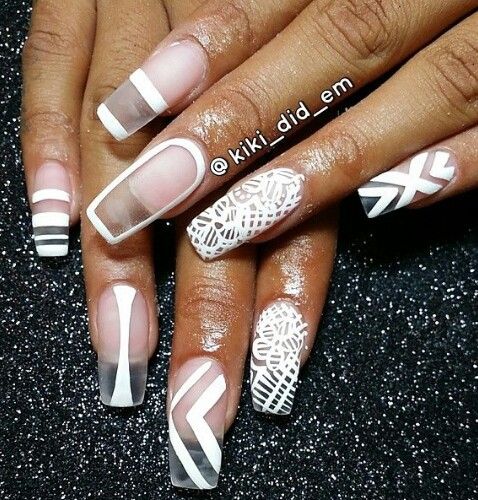 Transparent Decorated Nail