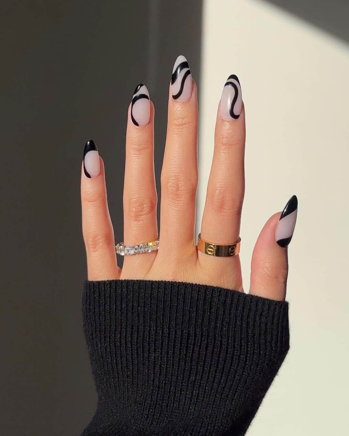 Unhas Decoradas Em Preto E Branco