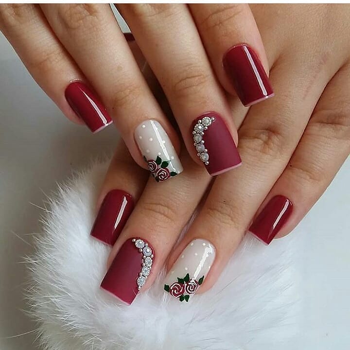 Unhas Decoradas Preto E Vermelho