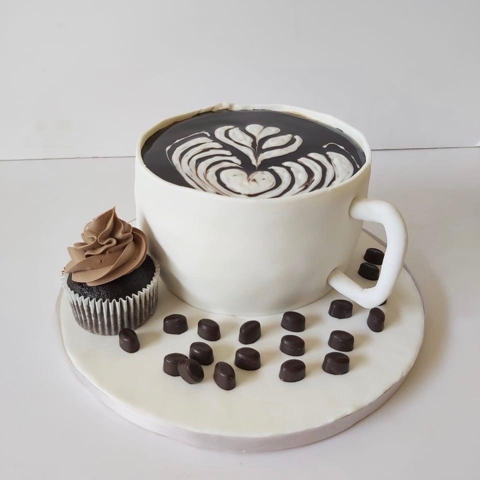 Coffee Decorated Cake