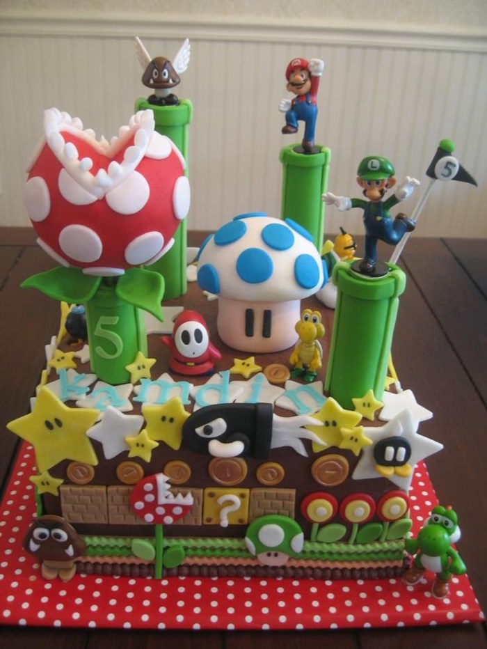 Bolo Decorado Mario Bros