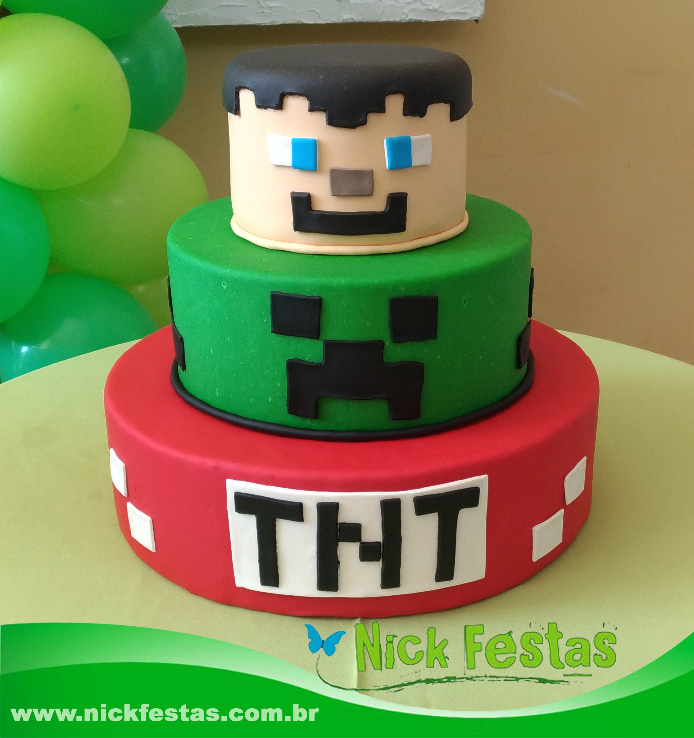 Bolo Decorado Minecraft