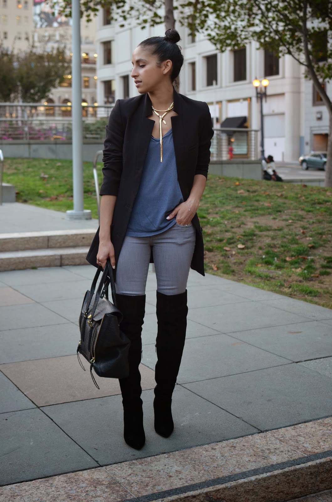 Fashion Look with suede boots