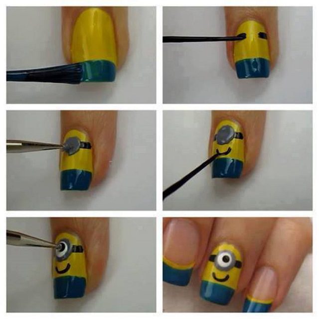 Minions Decorated Nail