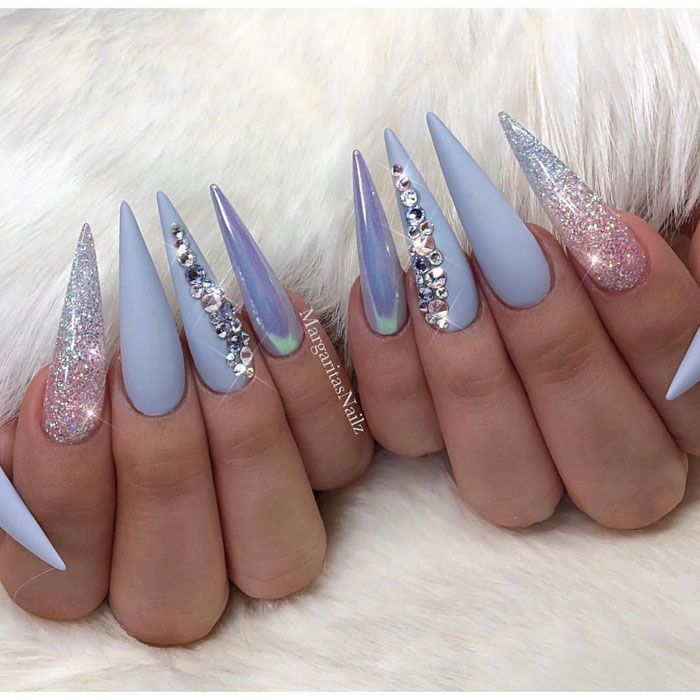 Unhas Stiletto Decoradas