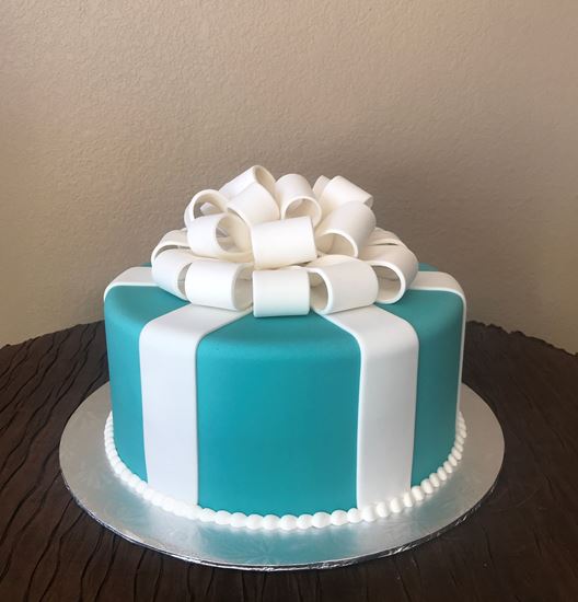 Tiffany Blue Decorated Cake