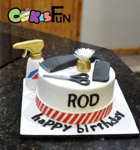 Barber Shop Decorated Cake