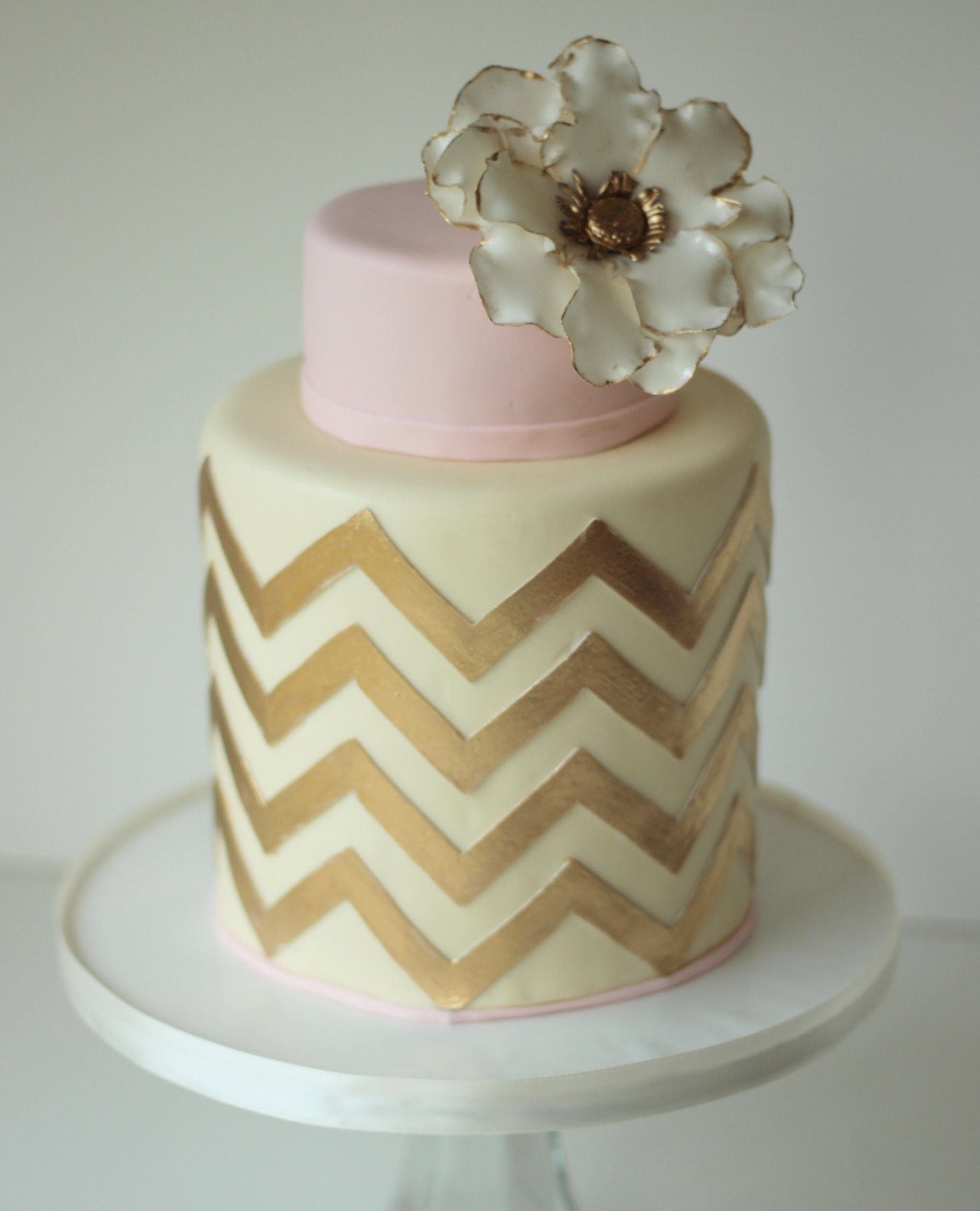 Chevron Decorated Cake