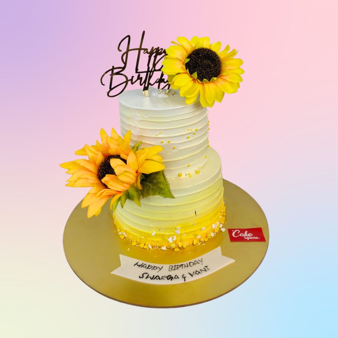 Sunflower Decorated Cake