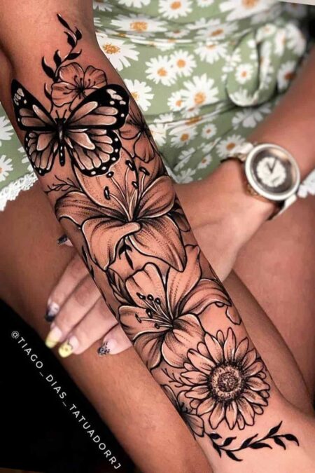 tatuagem-feminina-floral