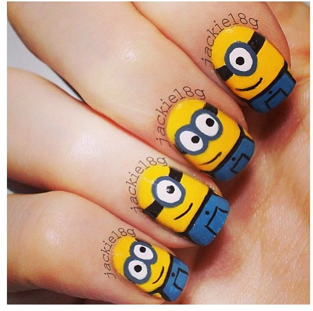 Minions Decorated Nail