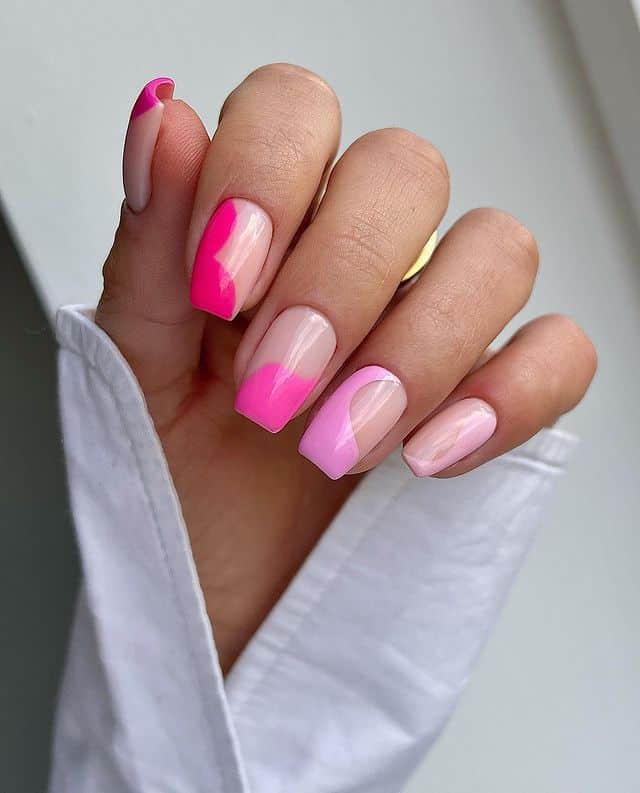 Pink Decorated Nails